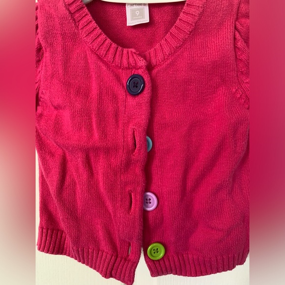 Carter’s Pink Cotton Cardigan, Size 9 months - Picture 2 of 4